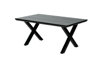FORMAX Garden table with X legs black/white