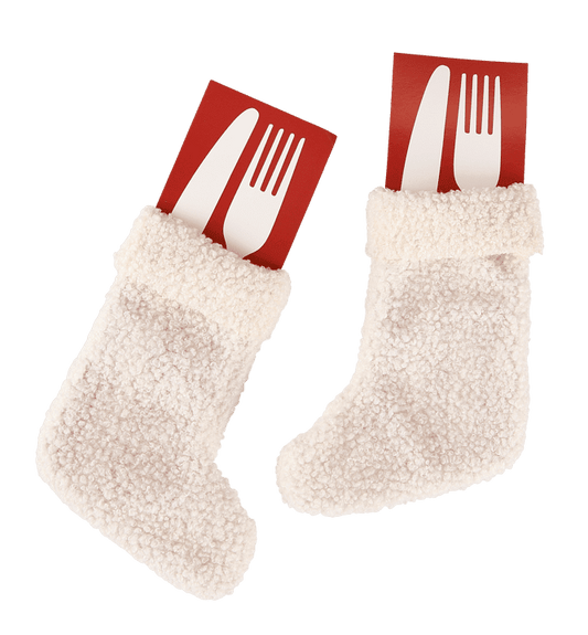 SHEEPY Cutlery pouches set of 2 white W 12.5 x L 13.5 cm - best price from Maltashopper.com CS677124