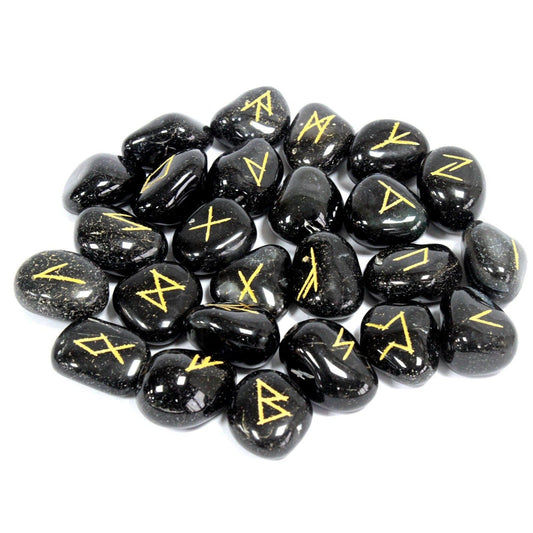 Indian Runes in Pouch - Black Onyx - best price from Maltashopper.com RUNE-32