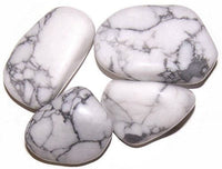 24x L Tumble Stone - Howlite, White - best price from Maltashopper.com TBM-04