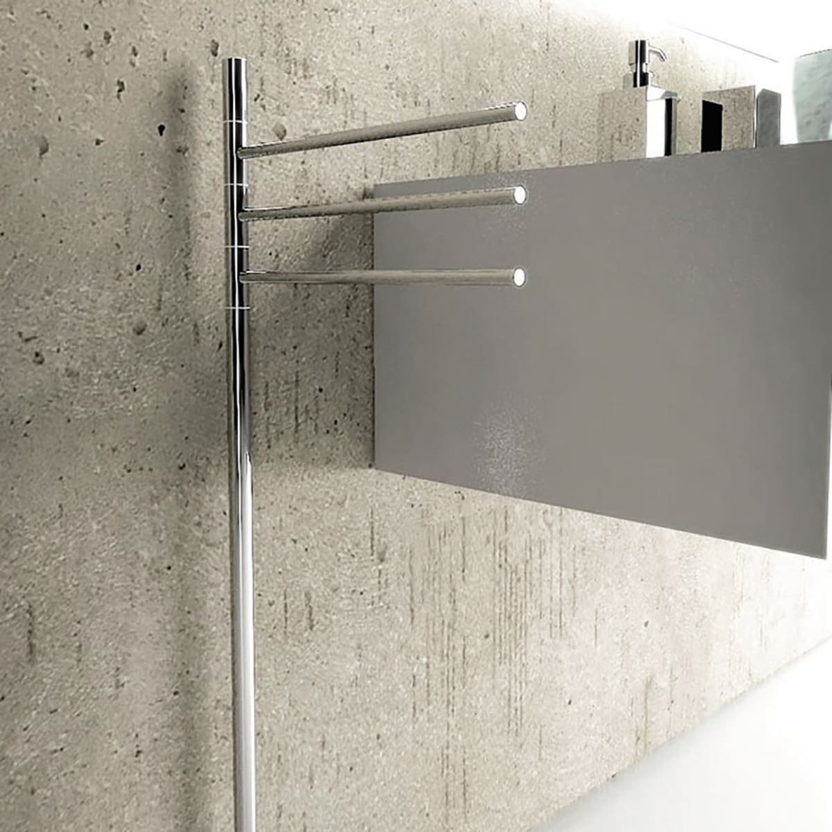 PRACTICAL CHROME TOWEL STAND - best price from Maltashopper.com BR430005142