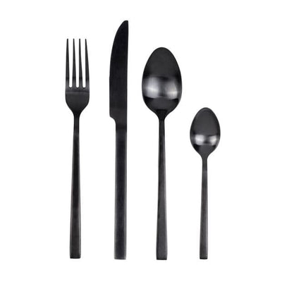 SUBLIMO 16-piece black cutlery - best price from Maltashopper.com CS628446