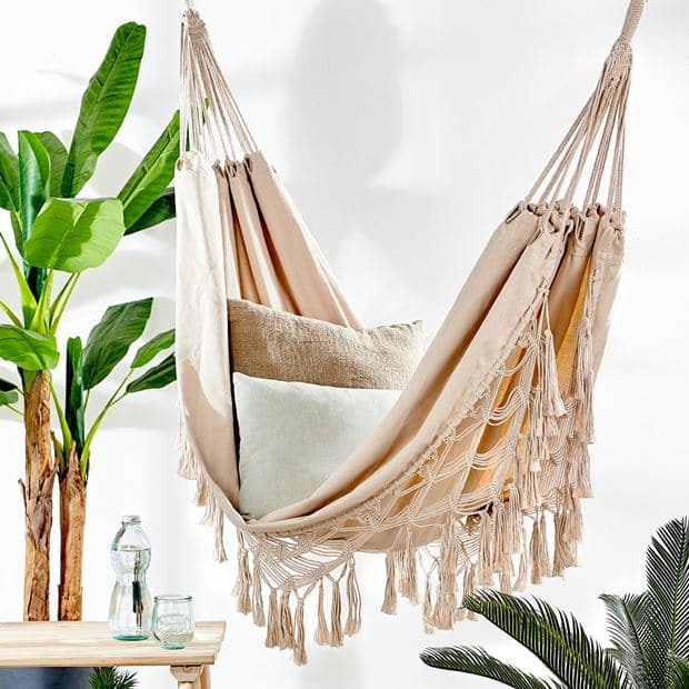 Casa MACRAME Antique white hammock, W 150 x L 200 cm