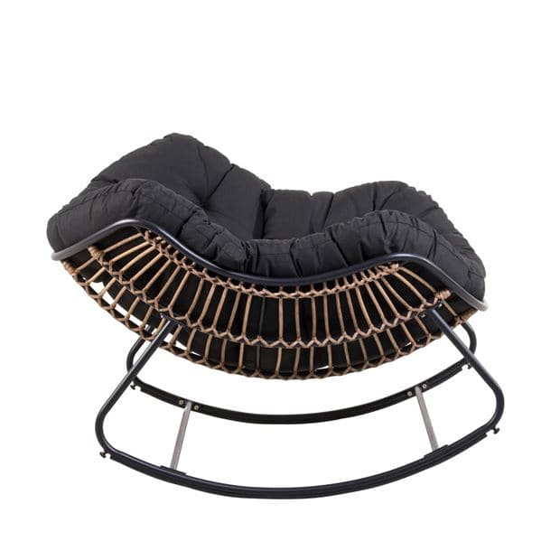 ROCKO Rocking chair black H 83 x W 114 x D 96 cm - best price from Maltashopper.com CS629216