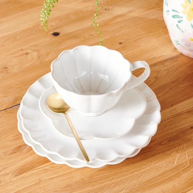 Casa DAHLIA Maxi mug 40 CL bianco - set da 4 , H 7 cm - Ø 11,5 cm