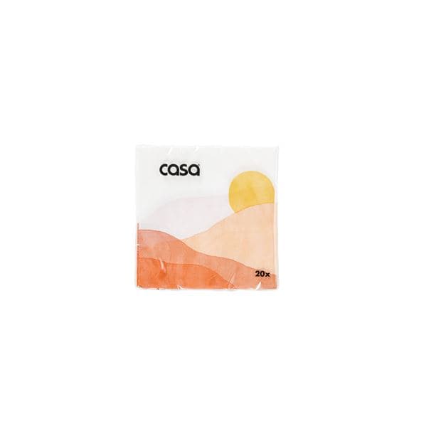 Casa SOLEO Set of 20 multicolored paper napkins W 24 x L 24 cm