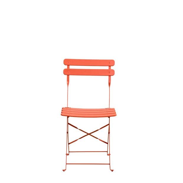IMPERIAL Coral red bistro chair H 82 x W 42 x D 46.5 cm