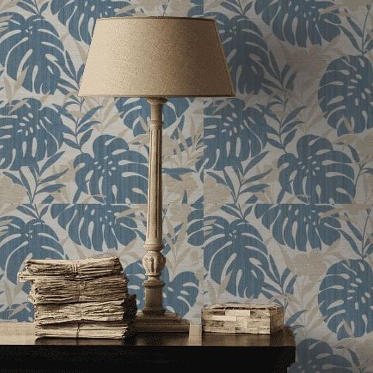 Bricocenter WALLPAPER LEAF FLOWER BEIGE 53CMX10.5M