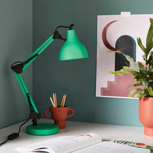 STUDIO LAMP ENNIS METAL GREEN H54 E27=40W - best price from Maltashopper.com BR420000951