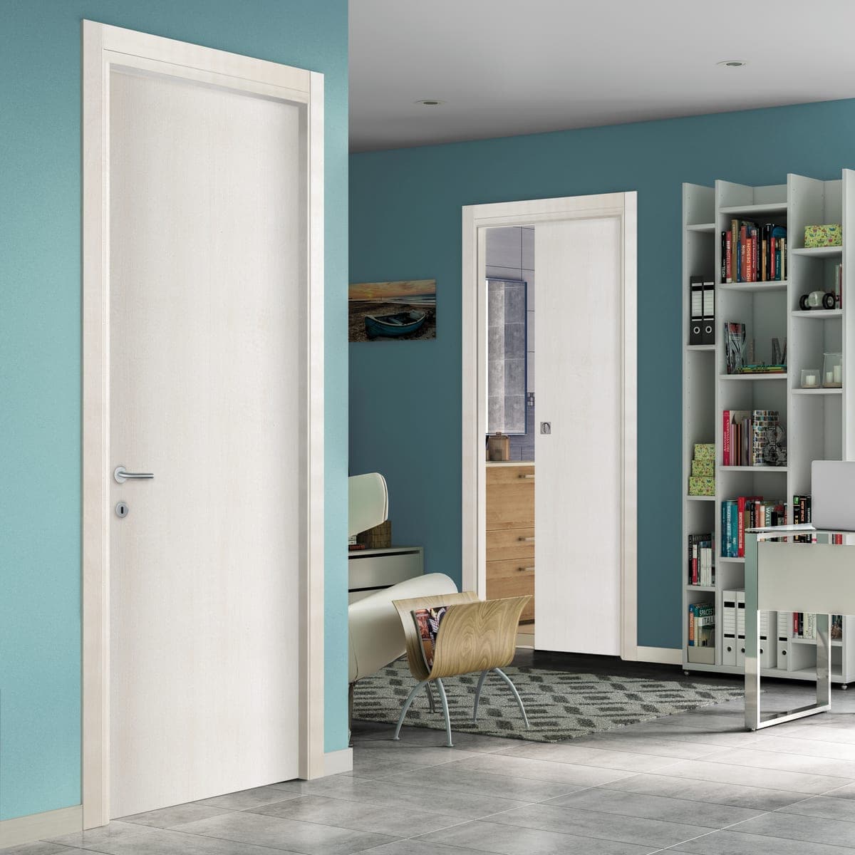 PORTA WHEAT SCORR INT MURO 210X70 LATTE - best price from Maltashopper.com BR450001941