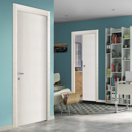 210X80 MILK REVERSIBLE HINGED WHEAT DOOR - best price from Maltashopper.com BR450001940