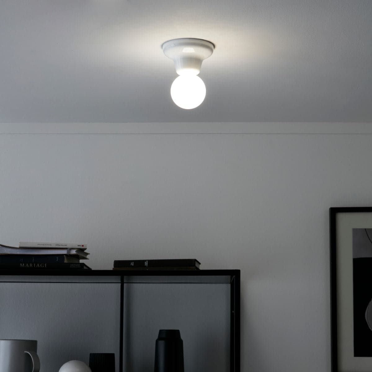 Bricocenter GOTEO CEILING LIGHT PLASTIC WHITE D12 E27=40W
