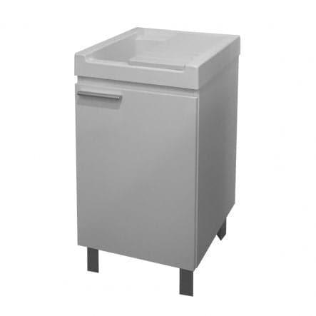 Bricocenter CABINET WASHBASIN MAVI 1 DOOR L 45 P 50 H 84 CM WHITE RESIN-COATED TUB