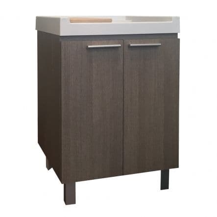 Bricocenter CABINET WASHBASIN MAVI L 60 P 50 H 84 CM WOOD ESSENCE RESIN BASIN
