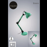 STUDIO LAMP ENNIS METAL GREEN H54 E27=40W - Premium Studio Lamps from Bricocenter - Just €30.99! Shop now at Maltashopper.com