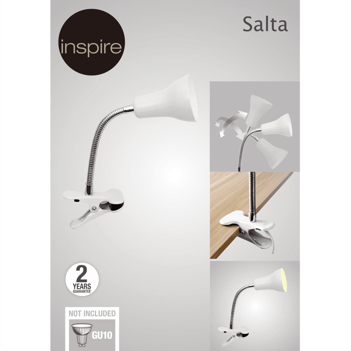 STUDIO LAMP SALTA METAL WHITE H20 GU10=35W - best price from Maltashopper.com BR420000935