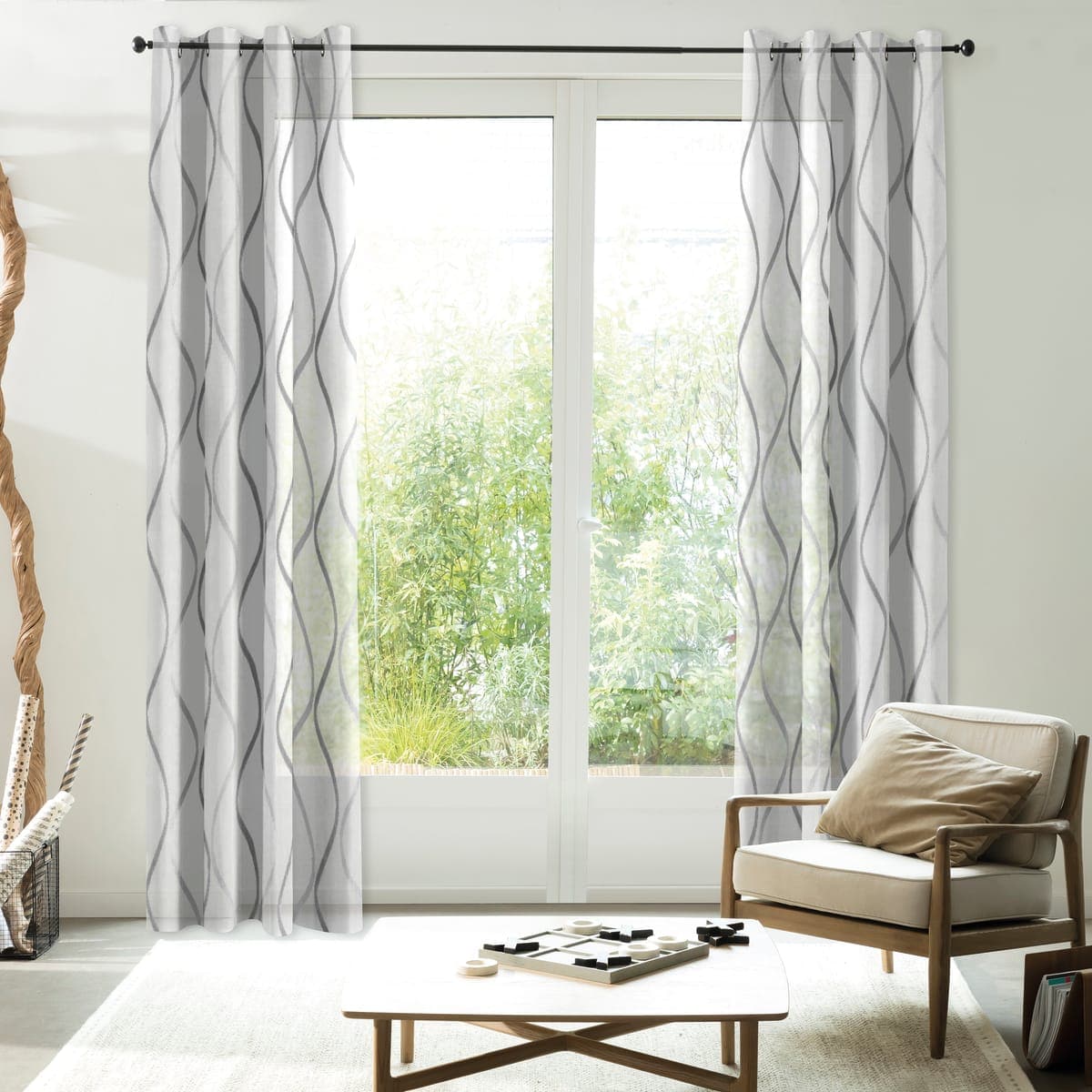 BEIGE FILTER CURTAIN 140X280 CM WITH EYELETS - best price from Maltashopper.com BR480009582