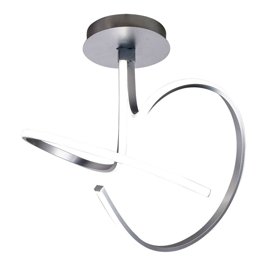 KILEY ALUMINIUM CEILING LAMP SILVER D40 CM LED 39W NATURAL LIGHT - best price from Maltashopper.com BR420007598