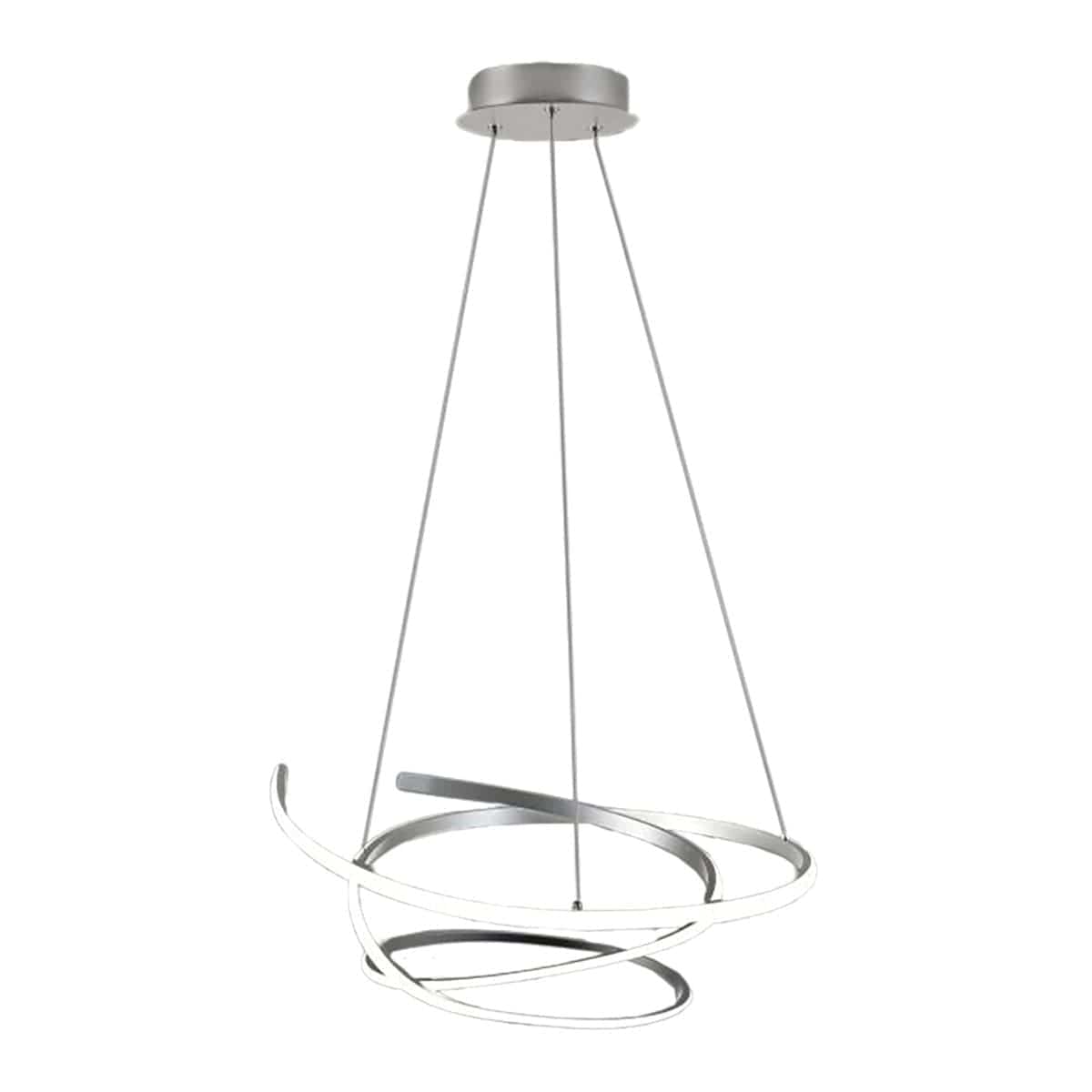 Bricocenter KILEY ALUMINIUM CHANDELIER SILVER D54 CM LED 45W NATURAL LIGHT