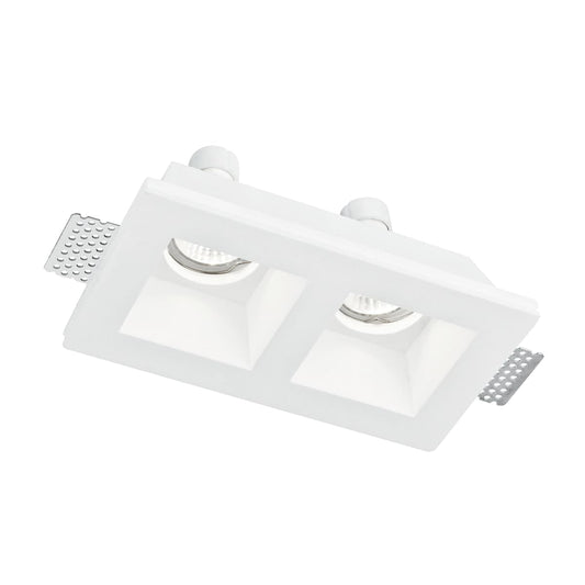 GHOST RECESSED SPOTLIGHT PLASTER WHITE 21.4X11.8X5.5 CM 2XGU10=4W - best price from Maltashopper.com BR420822361