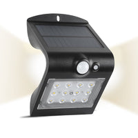 KANO SOLAR WALL LIGHT PLASTIC BLACK D7.9 H14.5 CM LED 9.6W NATURAL LIGHT WITH MOTION SENSOR - best price from Maltashopper.com BR420006316