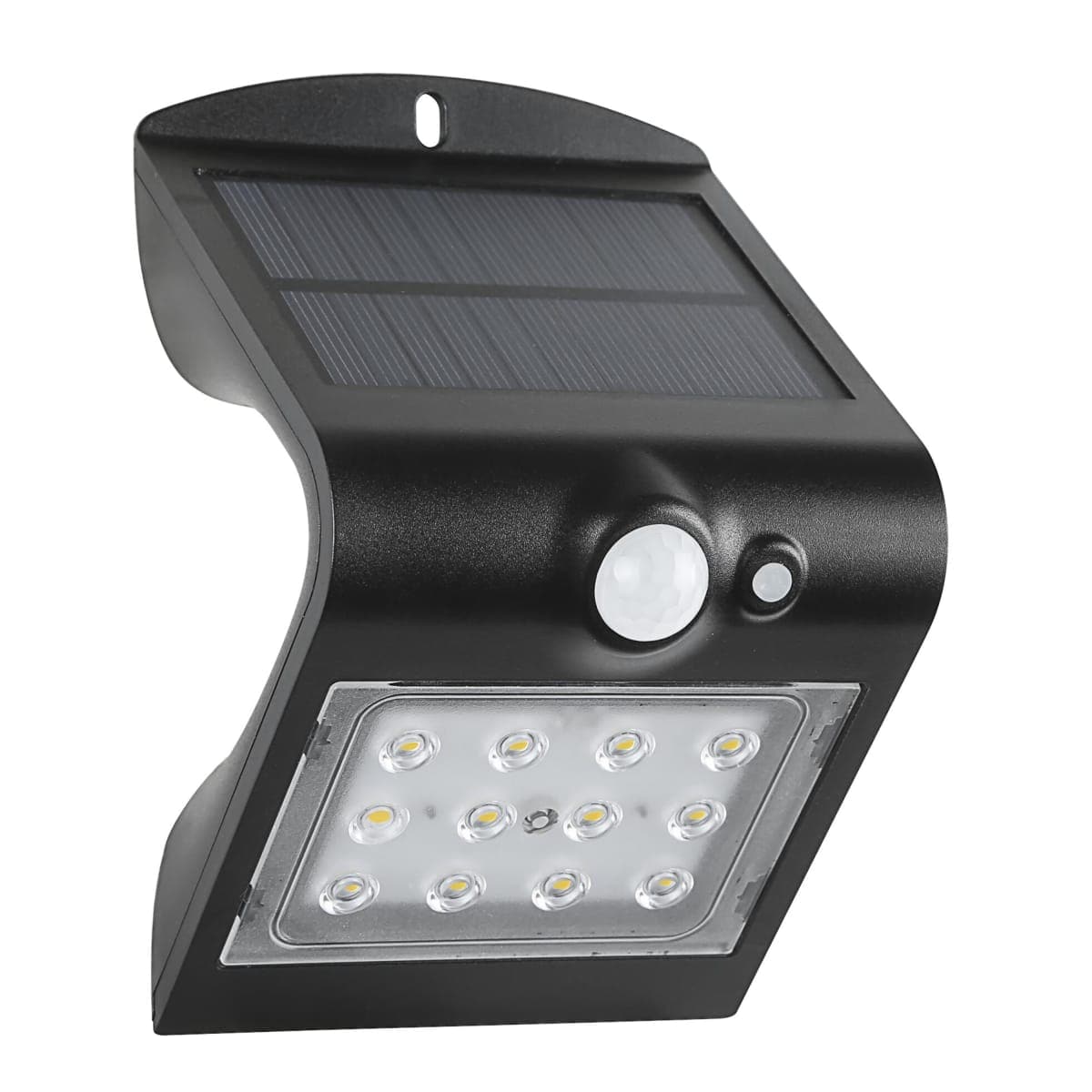 KANO SOLAR WALL LIGHT PLASTIC BLACK D7.9 H14.5 CM LED 9.6W NATURAL LIGHT WITH MOTION SENSOR - best price from Maltashopper.com BR420006316