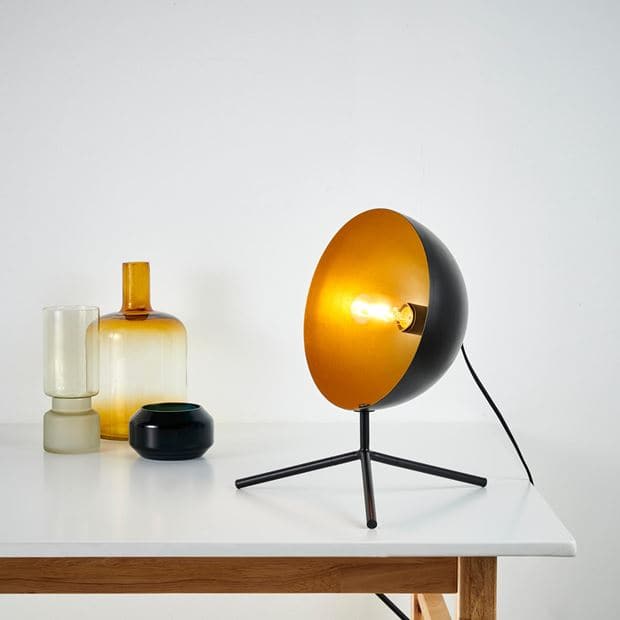 SOLEIL Black table lamp H 36 x W 31 x D 27 cm - best price from Maltashopper.com CS635369