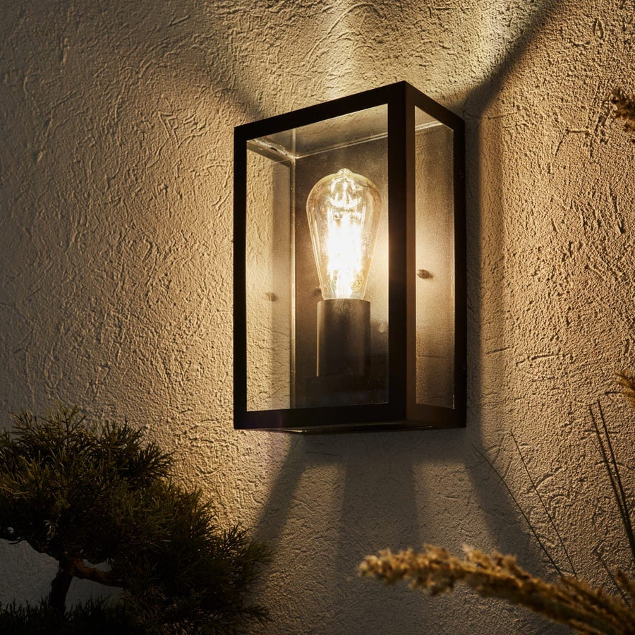 Bricocenter IKAROS WALL LIGHT METAL BLACK 26X12.8X10 CM E27=60W IP44