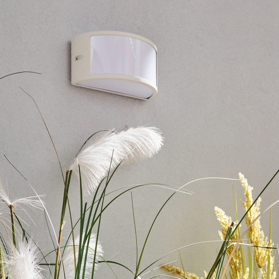 SILVIA WHITE ALUMINIUM WALL LIGHT 13.2X24.9X11.8 CM E27=60W IP44 - best price from Maltashopper.com BR420006335