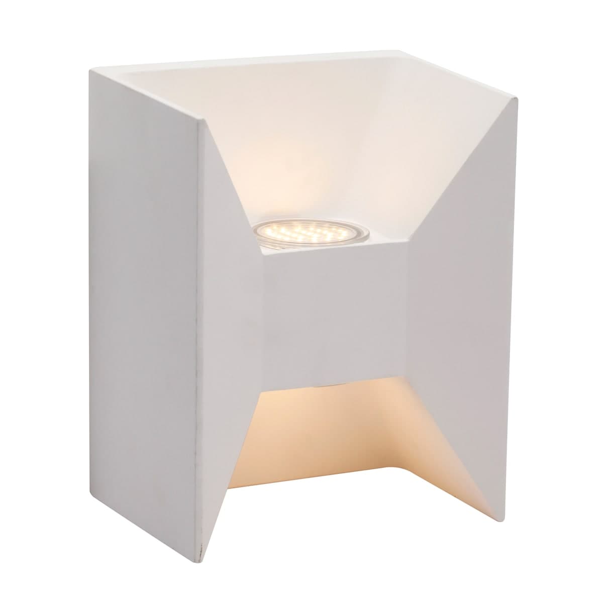 Bricocenter MORINO ALUMINIUM WALL LIGHT WHITE14X10.5X18CM LED 2.5W NATURAL LIGHT IP44