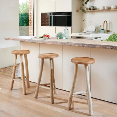 BATANG Natural bar stool H 75 cm - Ø 35 cm