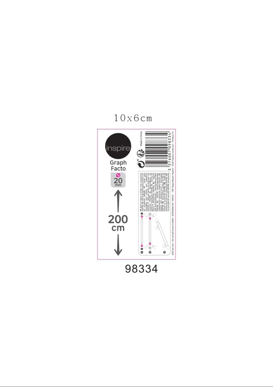 Bricocenter BLACK METAL FACTO STICK 200 CM D20