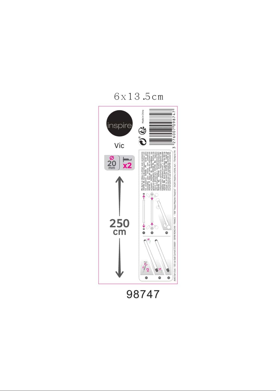 Bricocenter CHROME METAL VIC POLE 250 CM D20