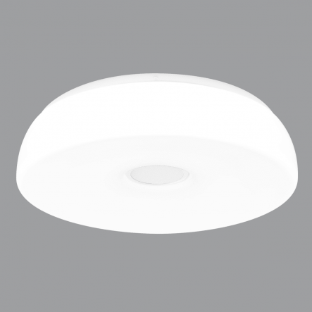 PARABOLIC CEILING LIGHT PLASTIC WHITE D40 CM LED 30W CCT DIMMABLE WITH SPEAKER IP44 - best price from Maltashopper.com BR420006355