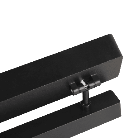 Bricocenter MIRROR REVOL PLASTIC BLACK 60.7 CM LED 10W NATURAL LIGHT IP44