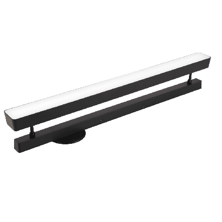 Bricocenter MIRROR REVOL PLASTIC BLACK 60.7 CM LED 10W NATURAL LIGHT IP44