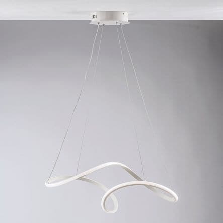 Bricocenter DANA ALUMINIUM CHANDELIER WHITE 65x35xH24CM LED 44W CCT DIMMERABLE