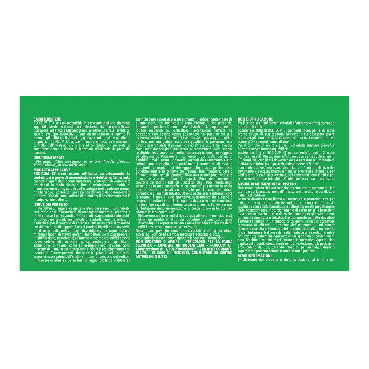 RODICUM RODENTICIDE CT PASTE 720G - best price from Maltashopper.com BR500015017