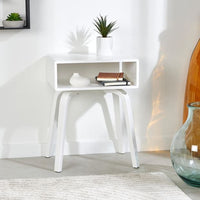 OLI White bedside table H 52 x W 30 x D 40 cm - best price from Maltashopper.com CS638827