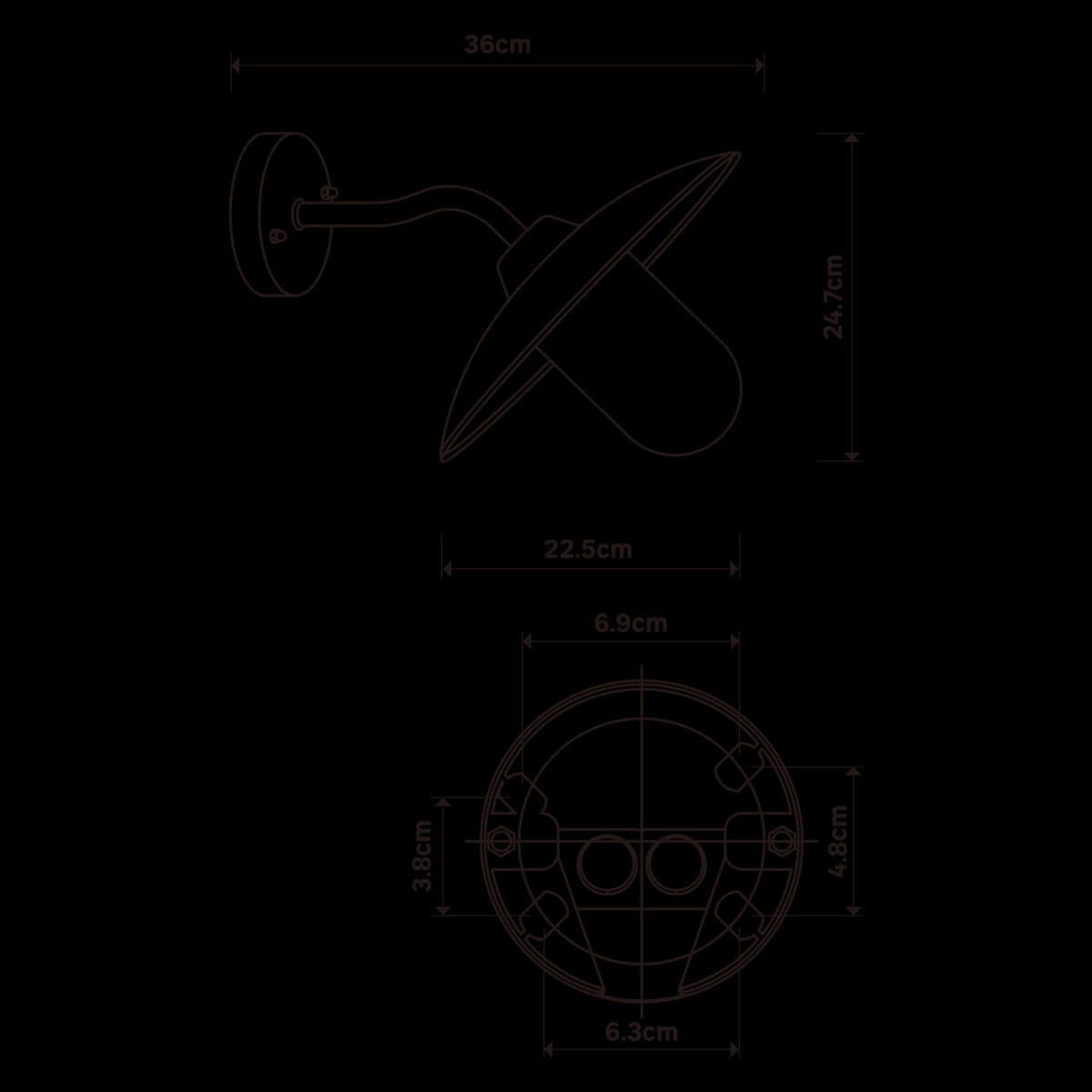 RORI GREY ALUMINIUM WALL LIGHT E27=60W IP54 - best price from Maltashopper.com BR420007996