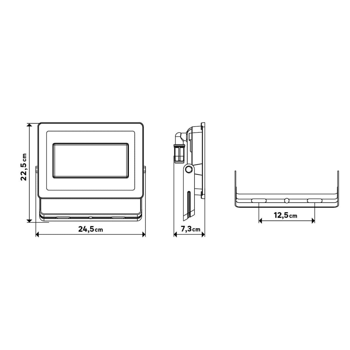 YONKERS ALUMINIUM PROJECTOR GREY LED 100W NATURAL LIGHT IP65