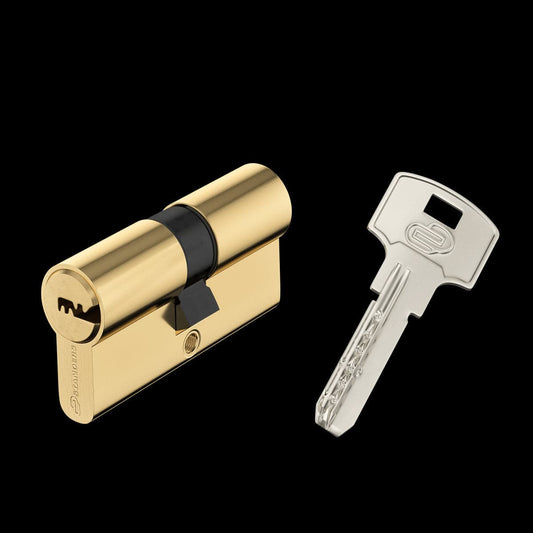 BRASS CYLINDER STANDERS 30+30MM, KEY/KEY, 4 NICKEL-PLATED STEEL KEYS - best price from Maltashopper.com BR410006360