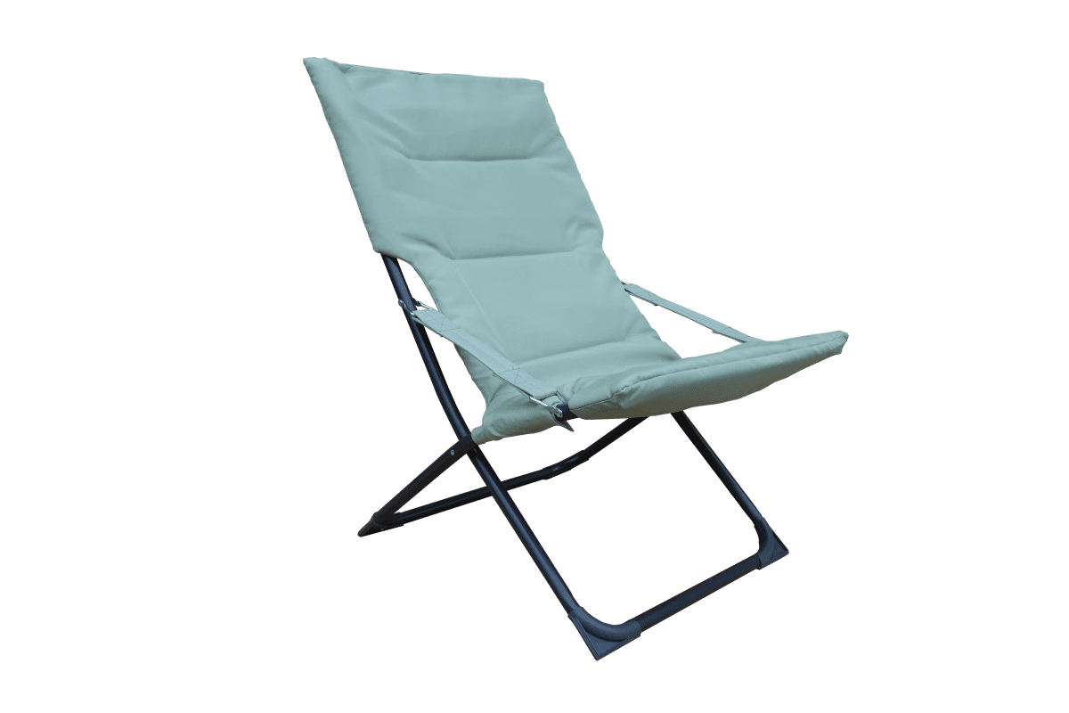 MARSELLA Relaxation chair steel, polyester green sage