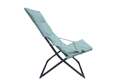MARSELLA Relaxation chair steel, polyester green sage - best price from Maltashopper.com BR500013591