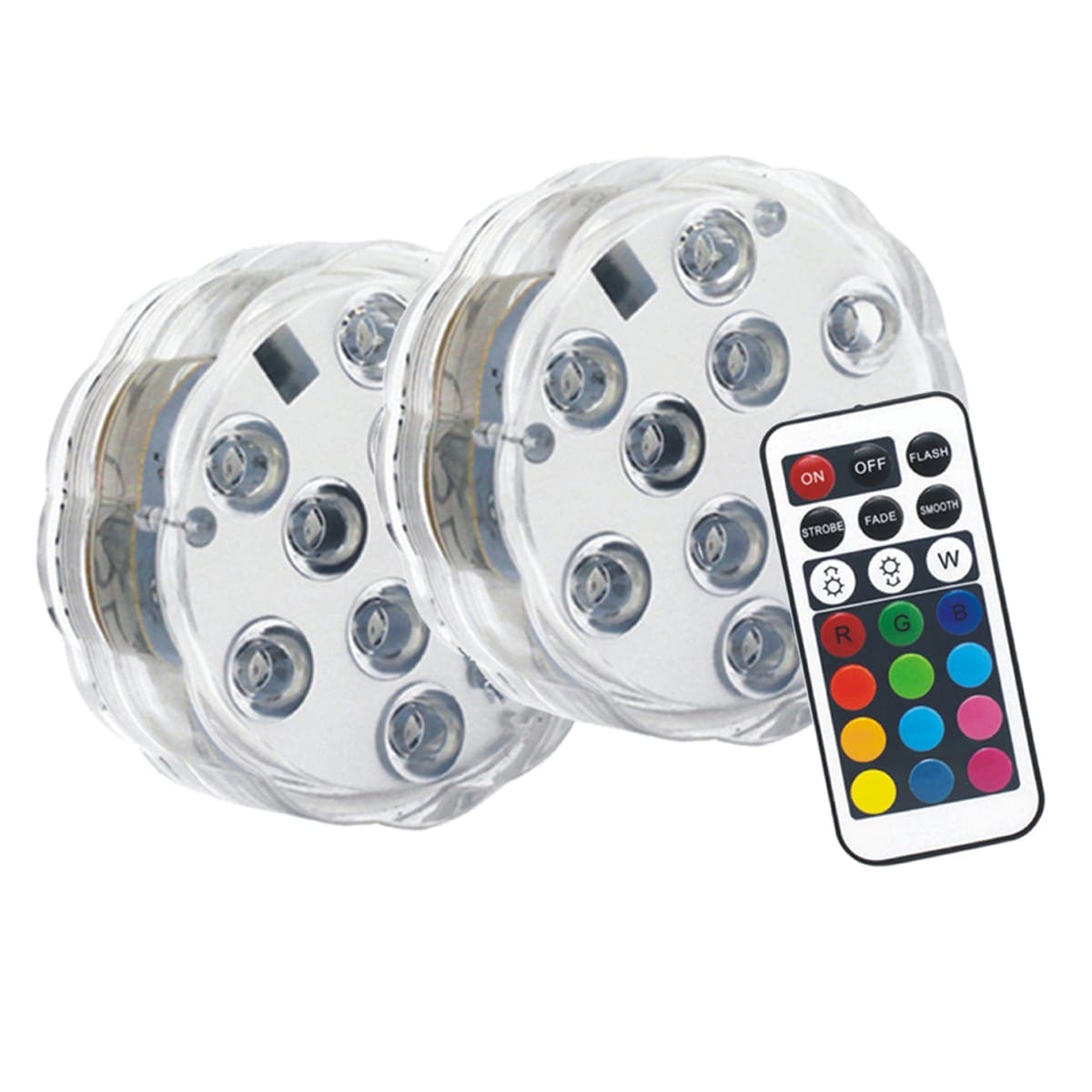 2 FLOATING RGB IP68 SOLAR LAMPS WITH REMOTE CONTROL - best price from Maltashopper.com BR420008010