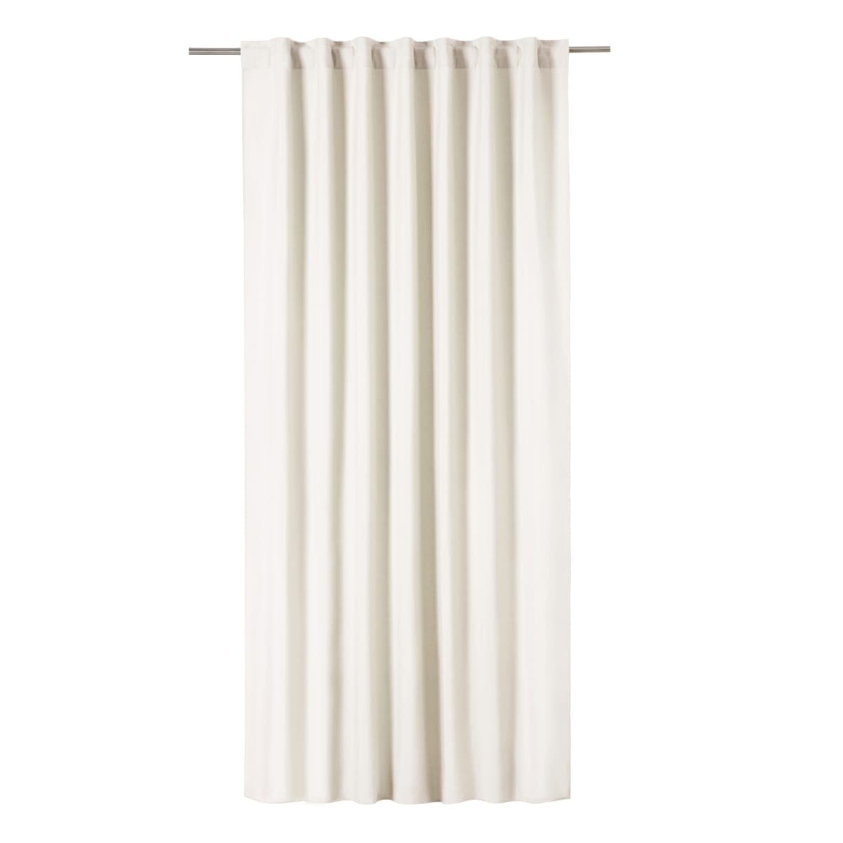 Bricocenter WHITE POLYCOTTON PHARREL OPAQUE CURTAIN 140X280 CM WEBBING AND CONCEALED HANGING LOOP