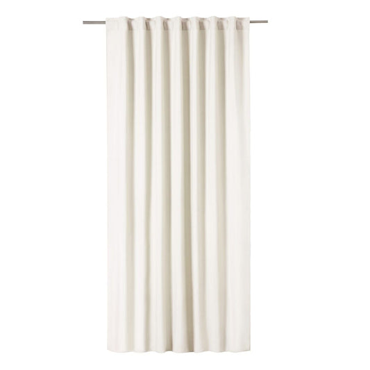 Bricocenter WHITE POLYCOTTON PHARREL OPAQUE CURTAIN 140X280 CM WEBBING AND CONCEALED HANGING LOOP