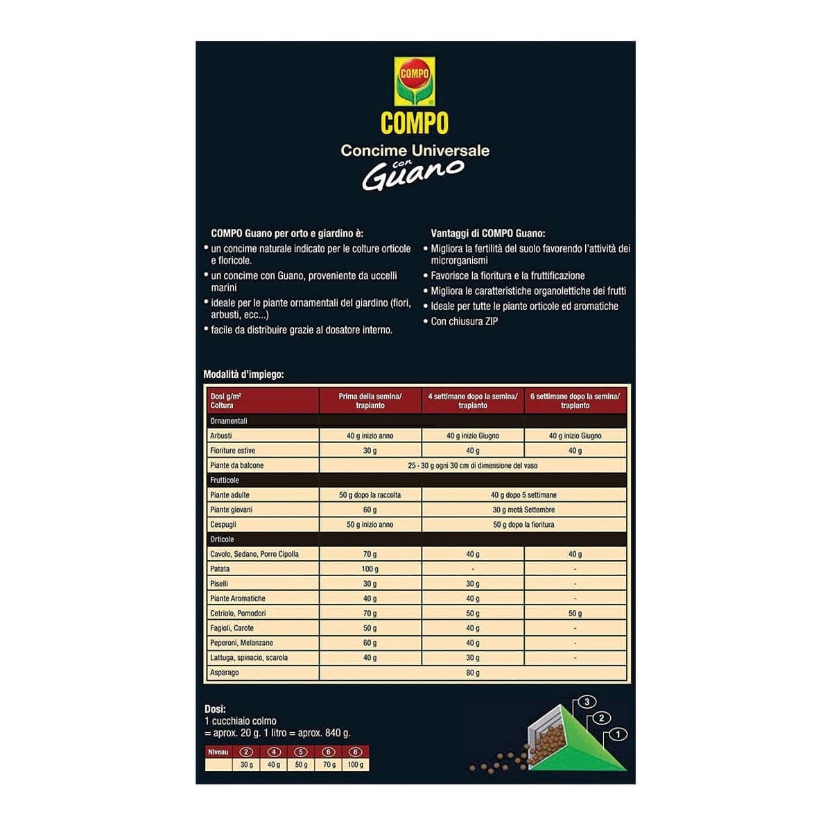 Bricocenter UNIVERSAL GRANULAR FERTILISER GUANO 1KG