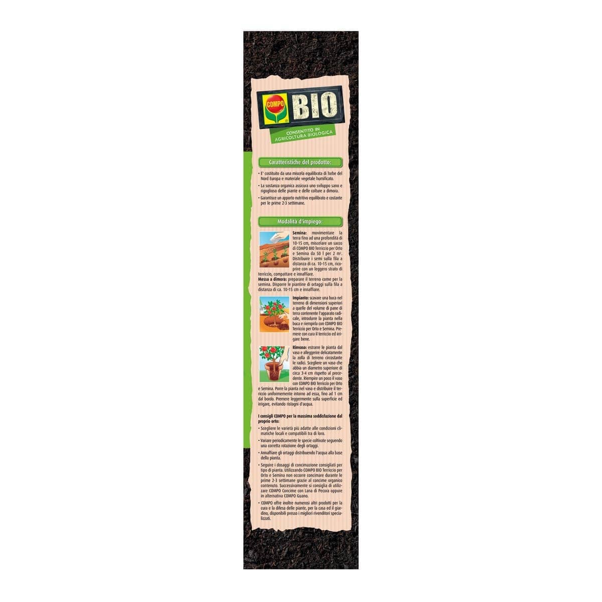 Bricocenter COMPO GARDEN AND SOWING SOIL 50 LT BIO