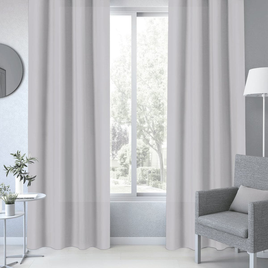 Bricocenter GRANITE GREY POLYCOTTON PHARREL CURTAIN 140X280 CM WEBBING AND CONCEALED LOOP